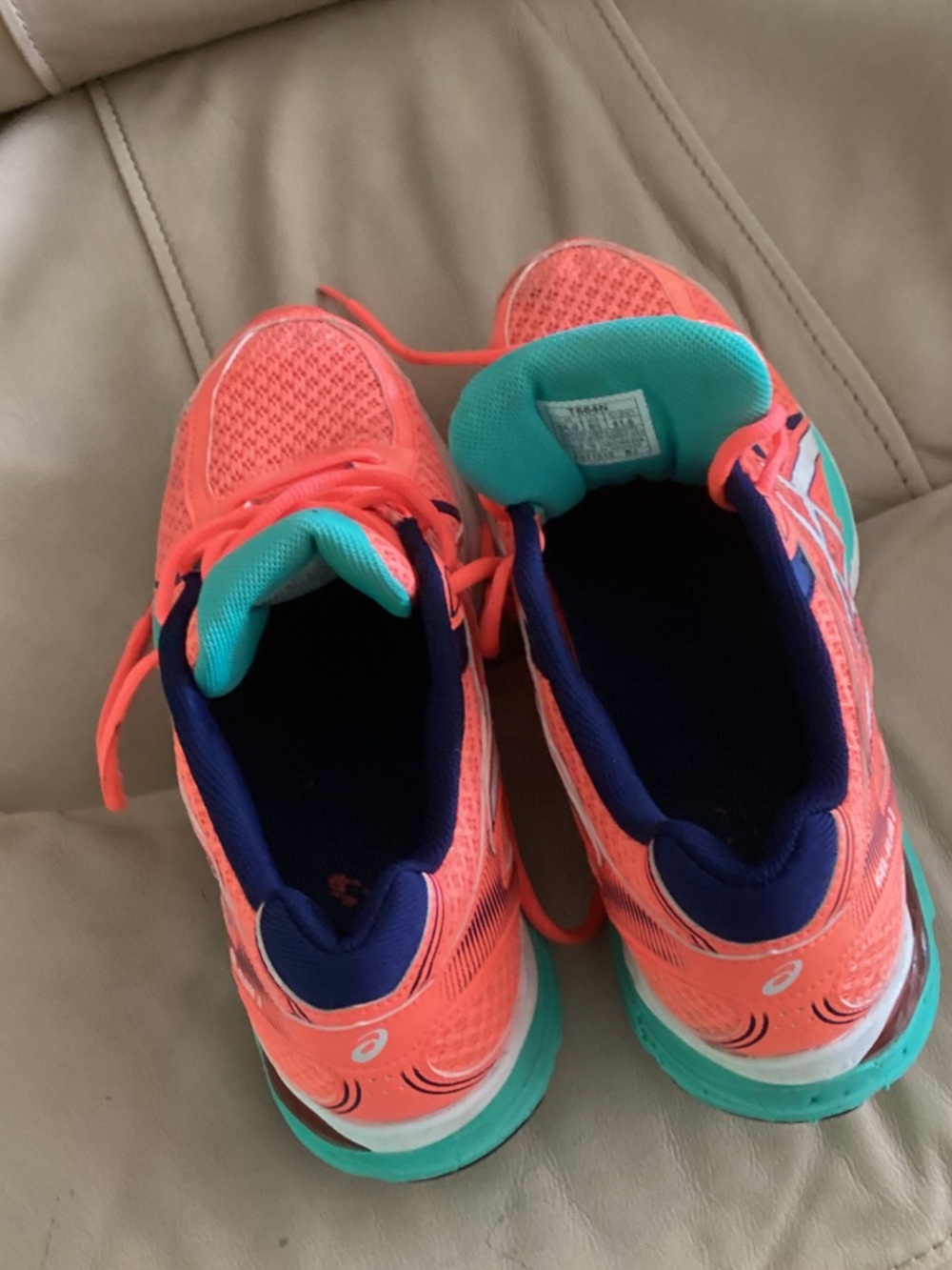 ASICS Women's Coral and Teal Athletic Running Shoes size 9.5 - Picture 4 of 7